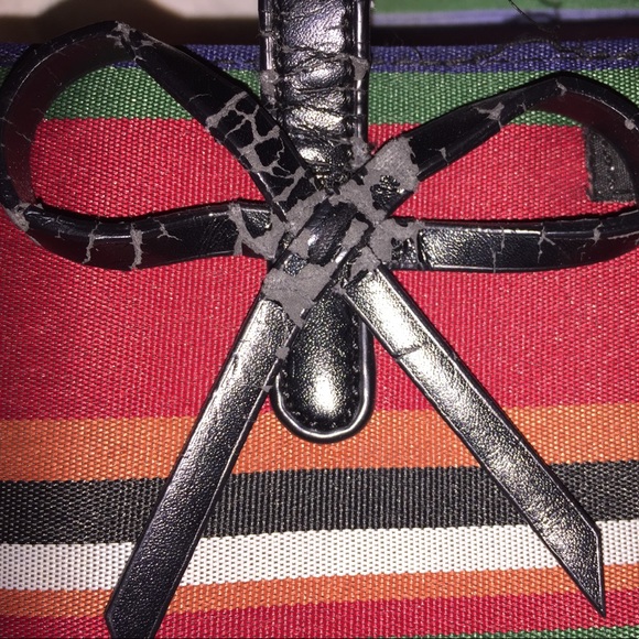 SOLD Cute Kate Spade striped canvas handbag - Picture 5 of 6